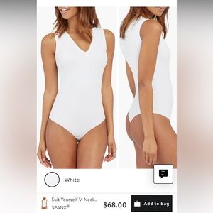 Brand new Spanx suit yourself vneck bodysuit white S